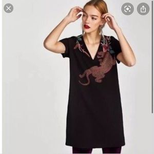Zara v neck shift dress